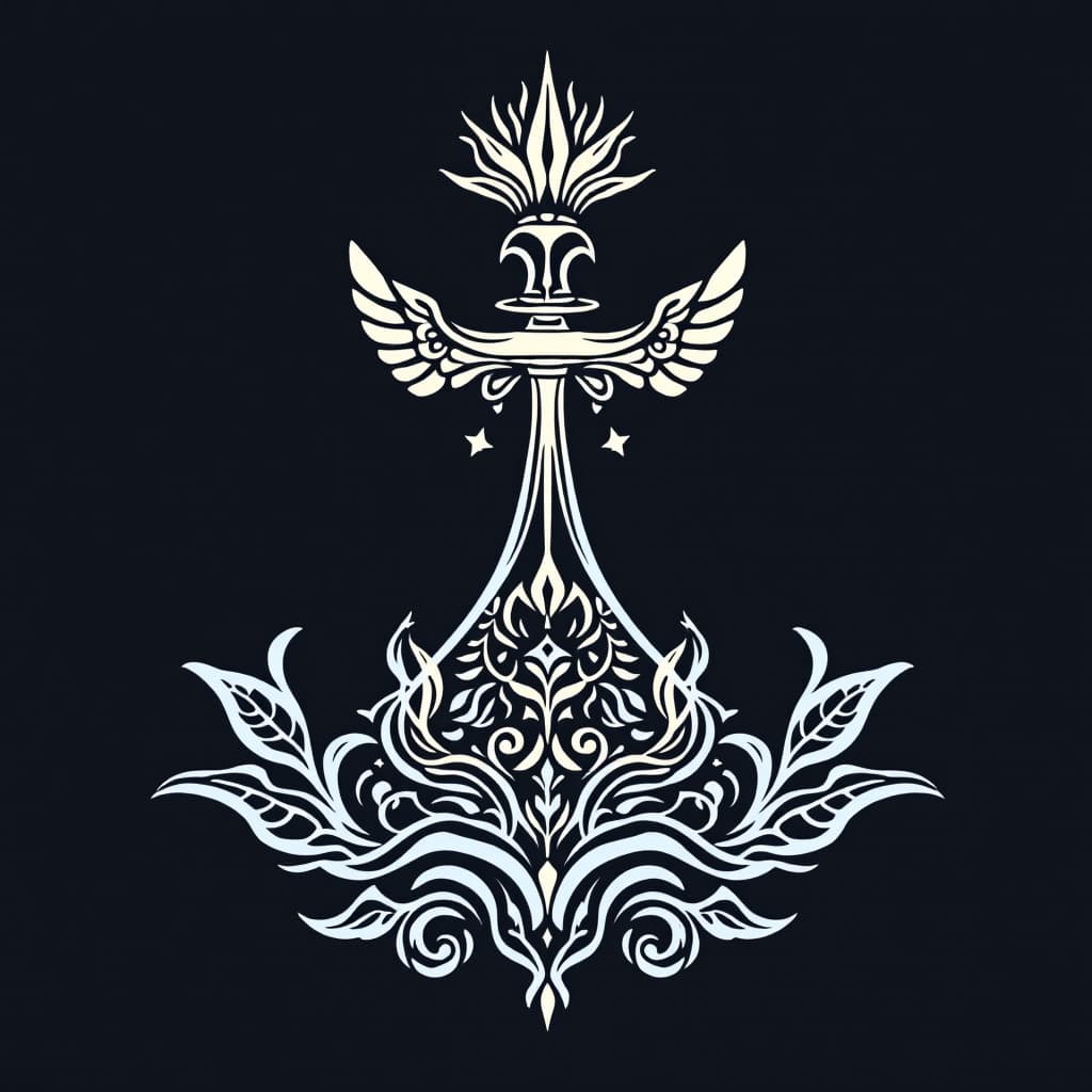 AI generated: Unique Aquarius water bearer symbol