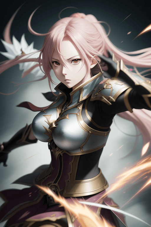 AI generated: Art in fantasy Anime Style Painter action effect, sharp focus, studio photo, masterpiece, UHD