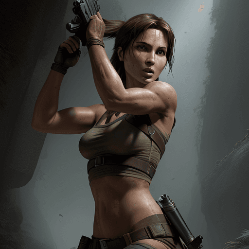 AI generated: Embark on an adventurous journey with Lara Croft as the focal point of Tomb Raider. Utilizing cuttin...