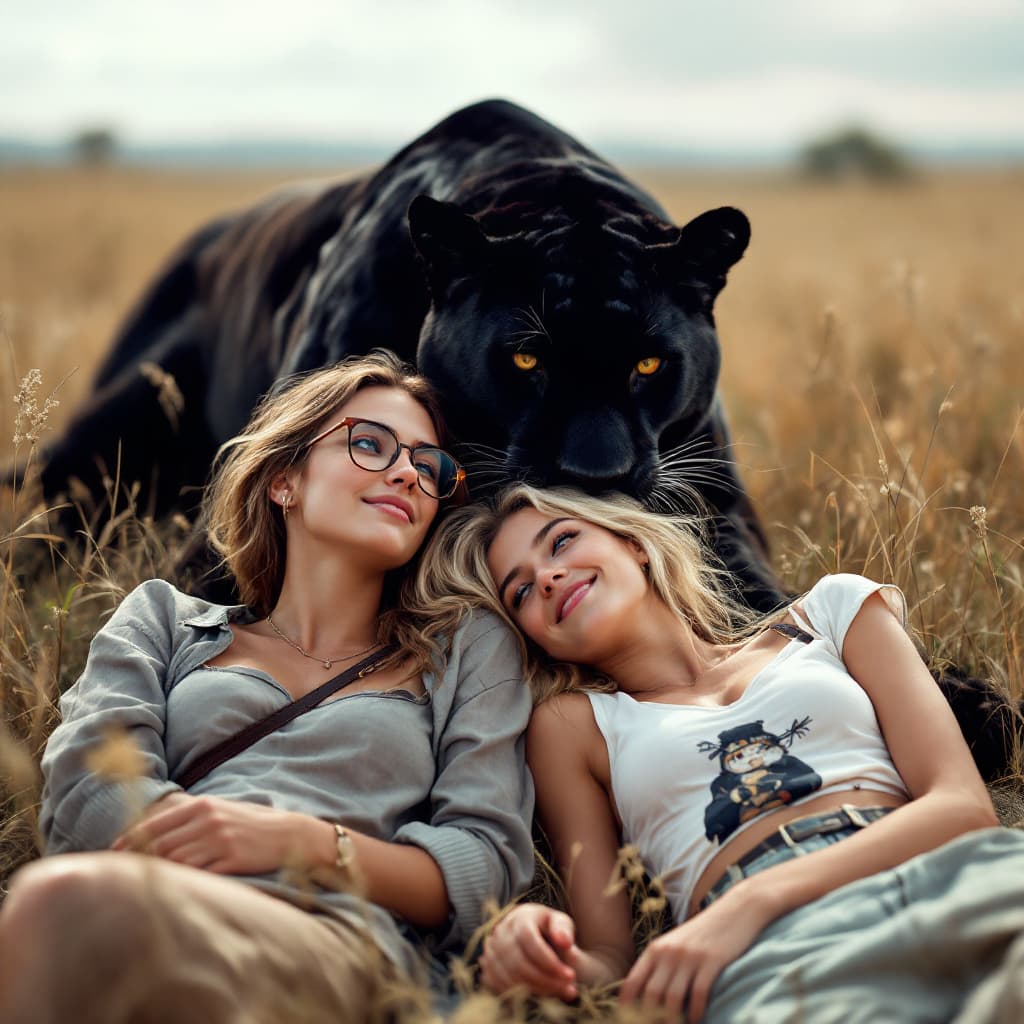 AI generated: High resolution photography A photorealistic image of Two female college students, a female, wearing...