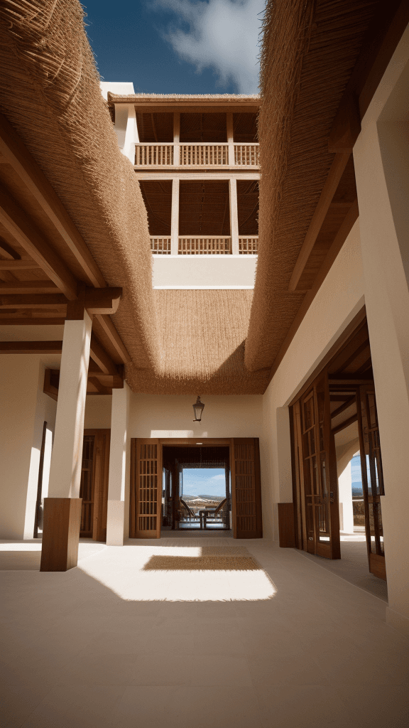 AI generated: resort,intricate detail, photorealistic, realistic light, wide angle, kinkfolk photography, A+D arch...