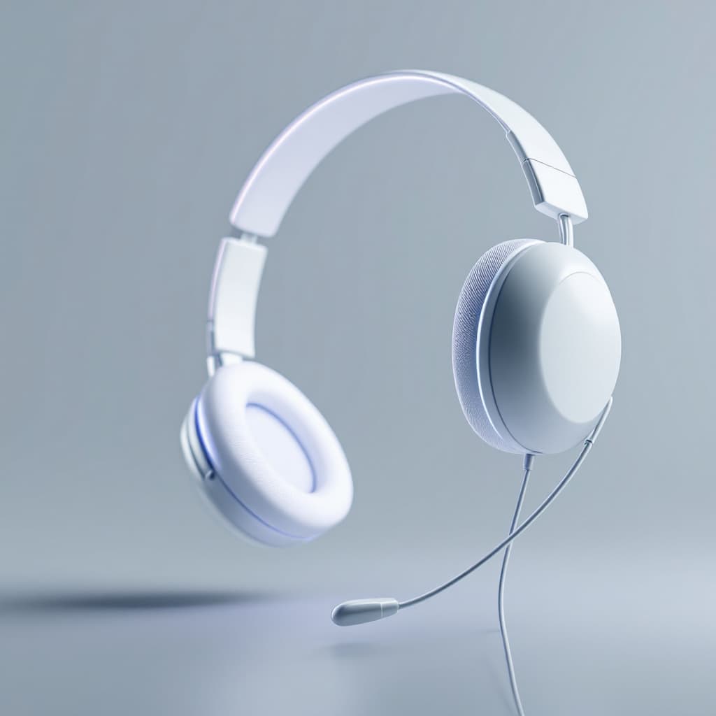AI generated: a white headphone, an ambient occlusion render, inspired by Carl Gustaf Pilo, featuring brains, neur...