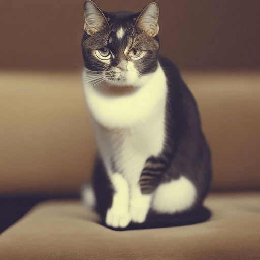 AI generated: photograph of a cat sitting on a couch
