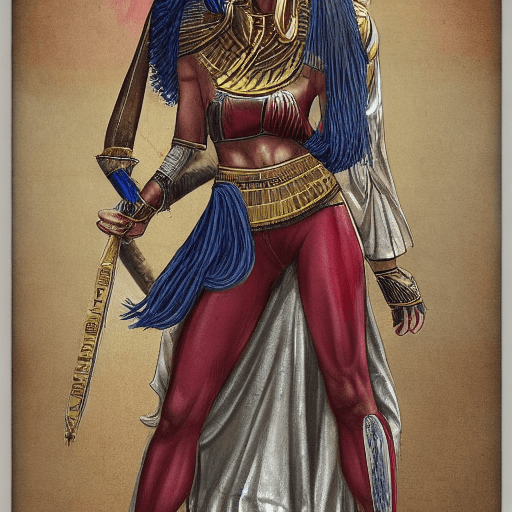 AI generated: ((best quality)), ((masterpiece)), (detailed), Egyptian priestess Fighter sport clothes, spinning ki...