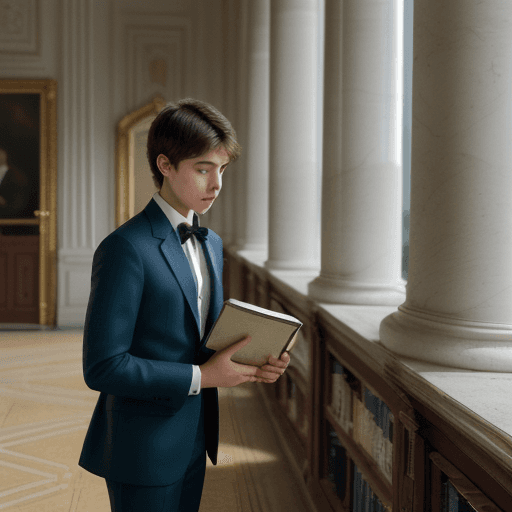 AI generated: A boy learning from books, alone, passionate, imagination, creative, concentration, Ambitious, Strat...
