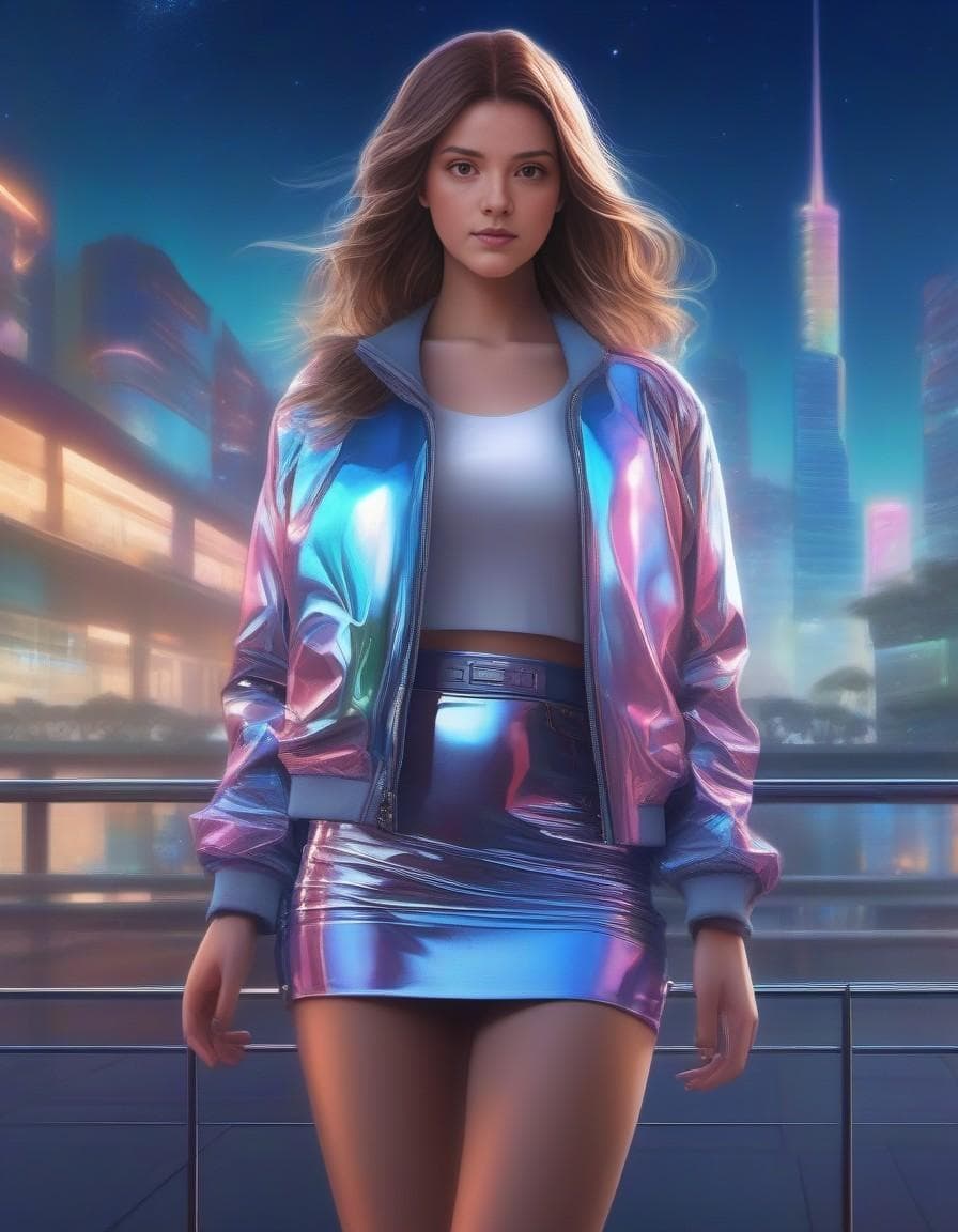 AI generated: hajime sorayama 80s retro futurism sci-fi concept contemporary illustration fantasy landscape sky cl...