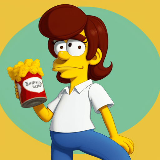 AI generated: javier milei as Homer , disney cartoony, style, 

