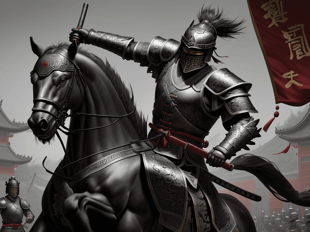 AI generated: Tradition Chinese Ink Painting style of Ultra-realistic CG rendering of ancient China, the general l...