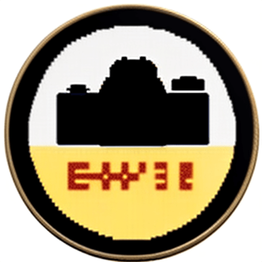 AI generated: pixel art, 2d, coin,  camera on coin, pixel art, coin, png