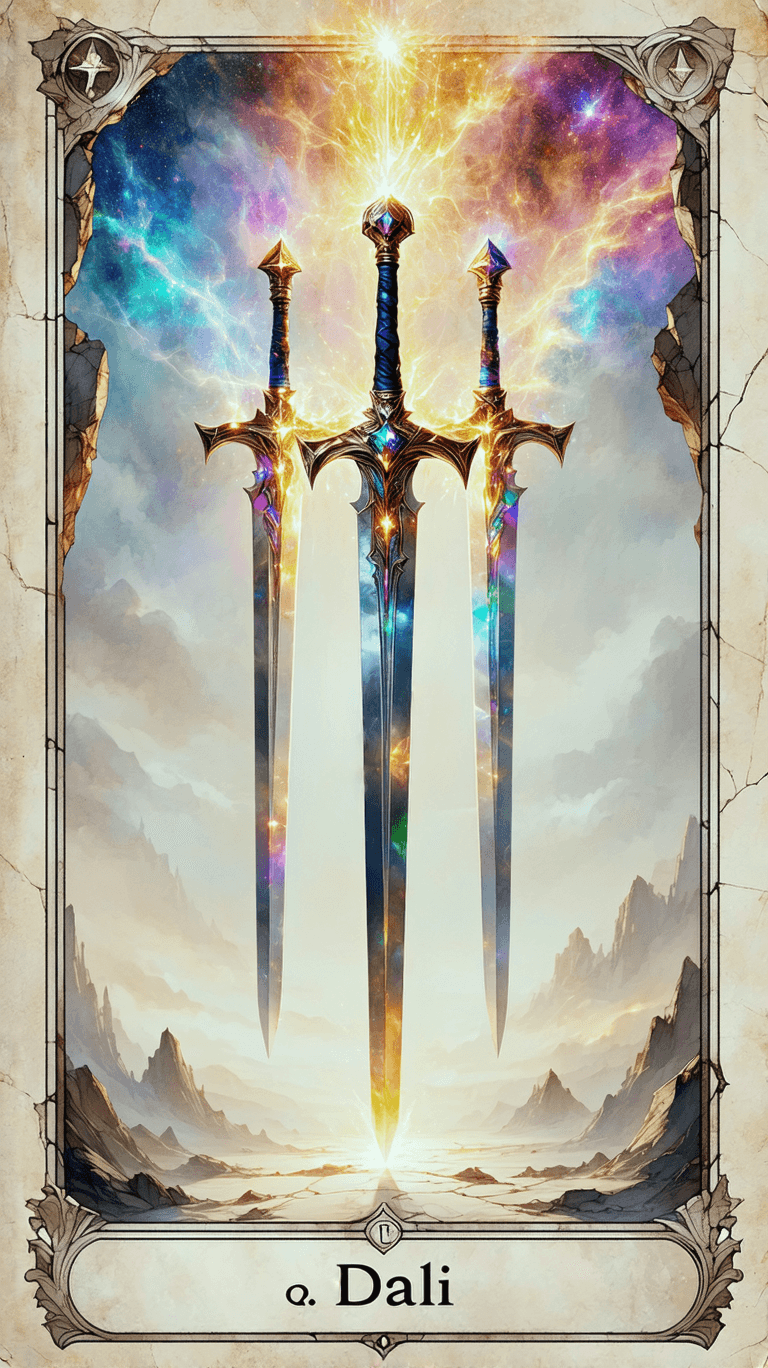 AI generated: Tarot card frame with photo placeholder romantic  card will feature hyper-realistic gold, opal quart...