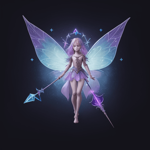 AI generated: a fairy wand, A lone magic star wand with runes crawling across its handle::2. 5 Artstation Video Ga...