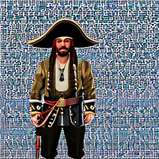 AI generated: pirate, full body,white background, hyperrealism, high detail, separate elements, clipart