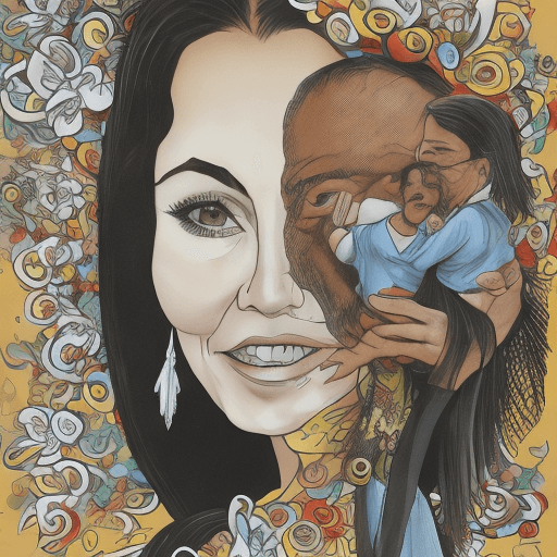 AI generated: Mujer con senos enormes