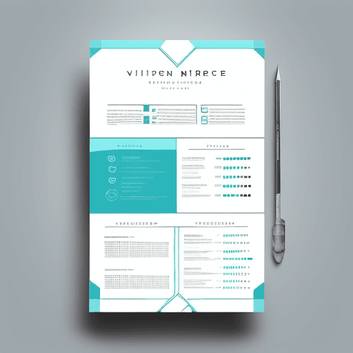 AI generated: Craft a mockup-scenery for a technical, modern premium and professional Curriculum Vitae (CV). Mixed...