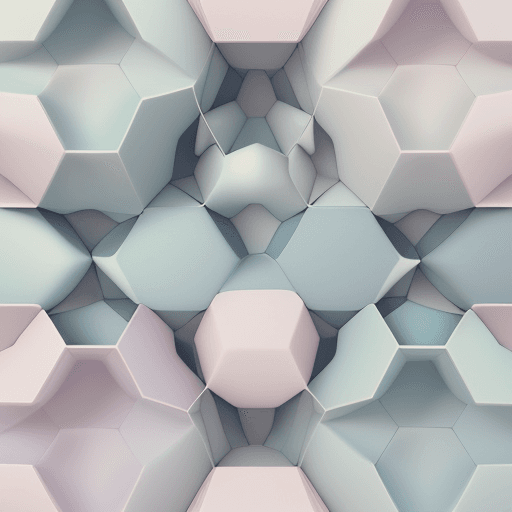 AI generated: Design a wallpaper featuring a pattern of elegant hexagonal structures with soft-edged, subtle textu...