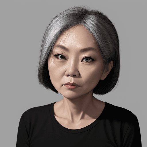 AI generated: woman in a black tshirt, in the style of sterling silver highlights, samyang af 14mm f/2.8 rf, reali...
