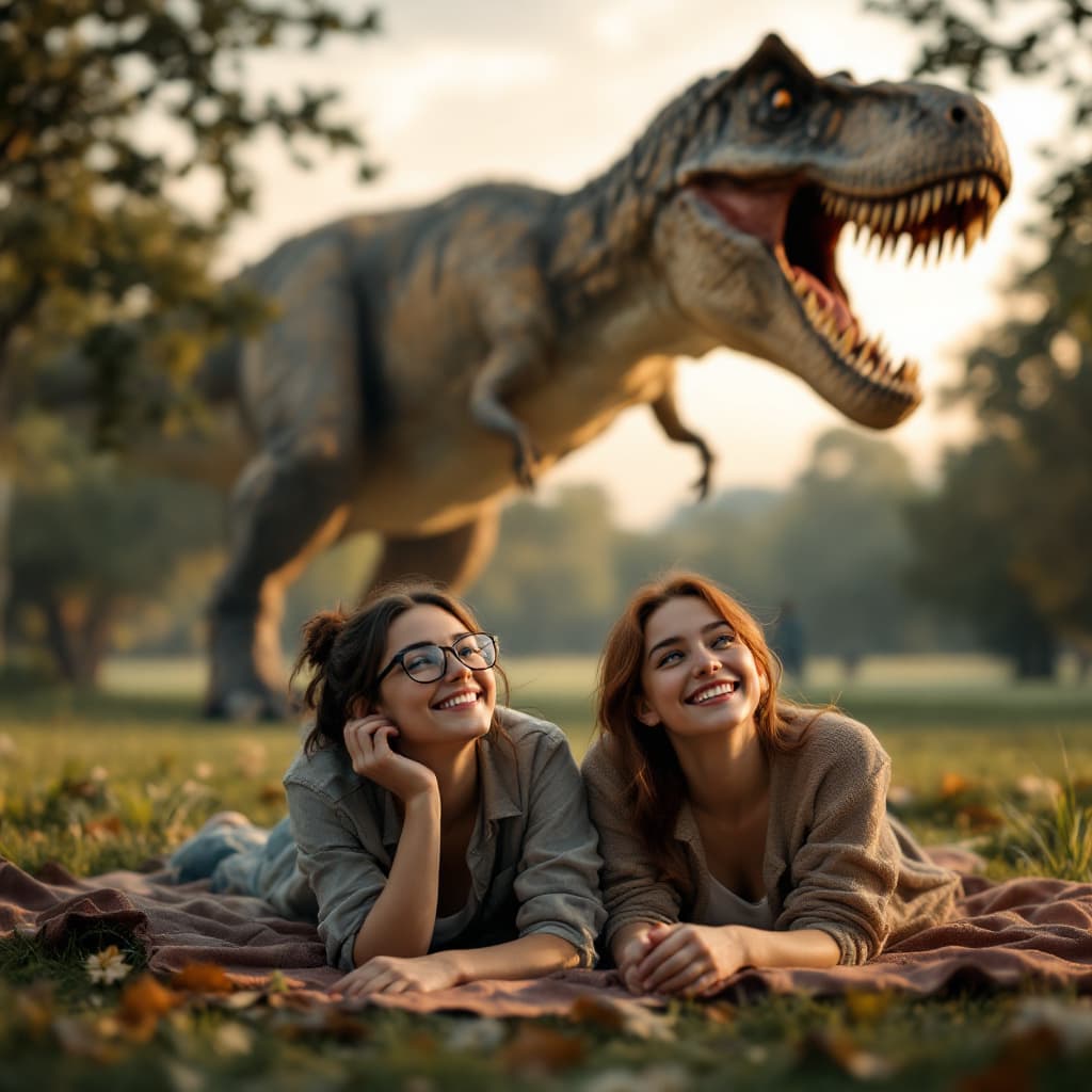 AI generated: High resolution photography A photorealistic image of Two female college students, a female, wearing...