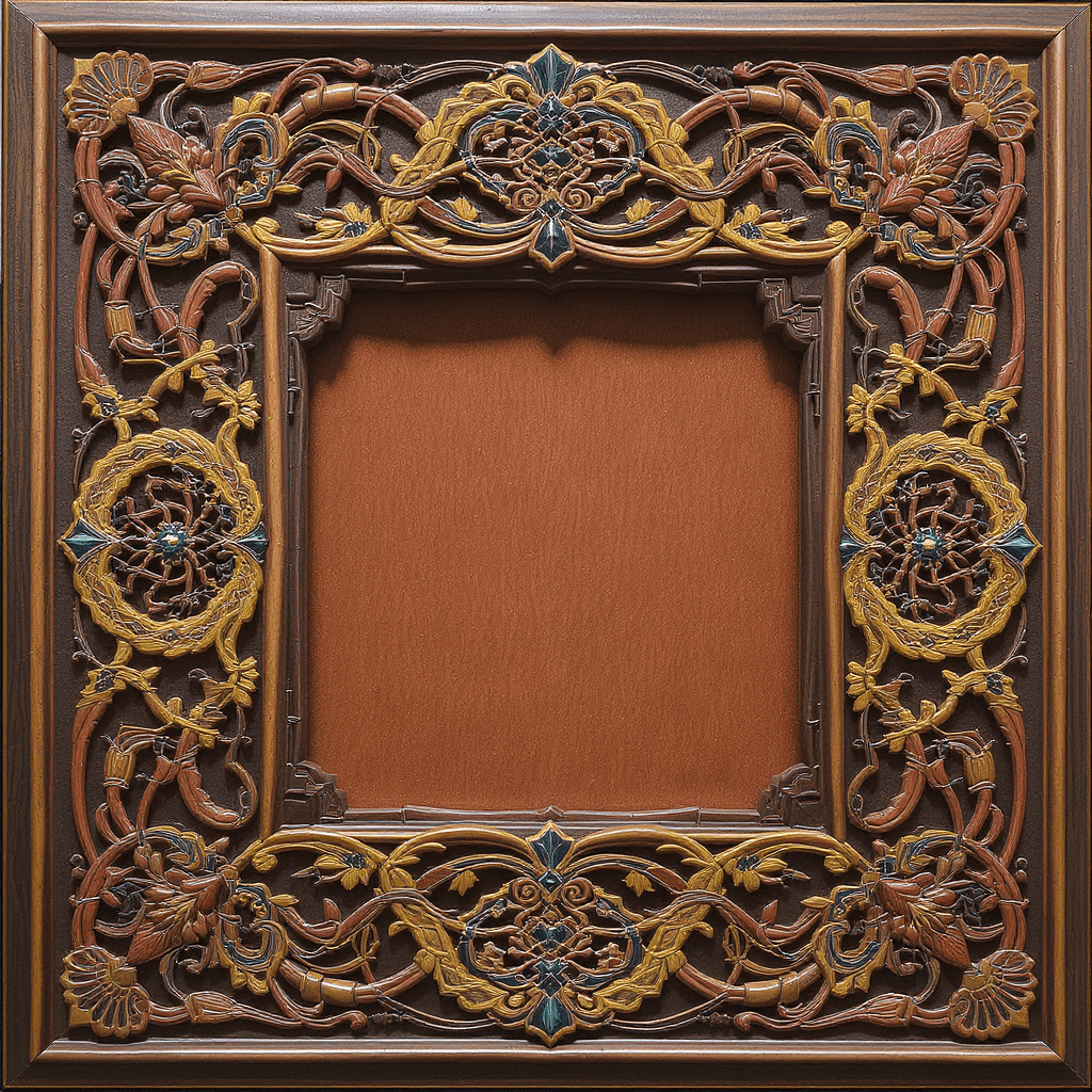 AI generated: high relief a frame made out of intricate Chinese decorative knots