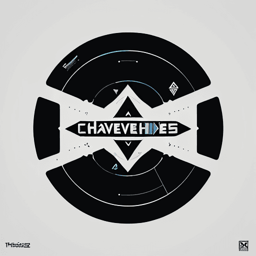 AI generated: abstract logo simple, brilliant balanced colors, tecnnology, futuristic, base the design on the "Cha...