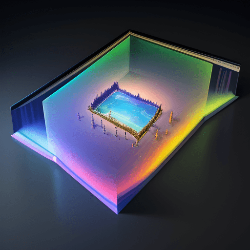 AI generated: Explore the future of painting with a holographic approach. Use luminous layers to overlay scenes , ...