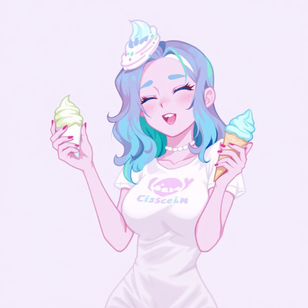 AI generated: Ice cream girl