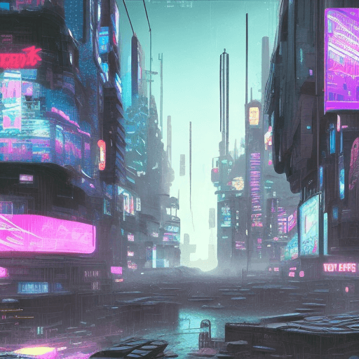 AI generated: Cyberpunk city