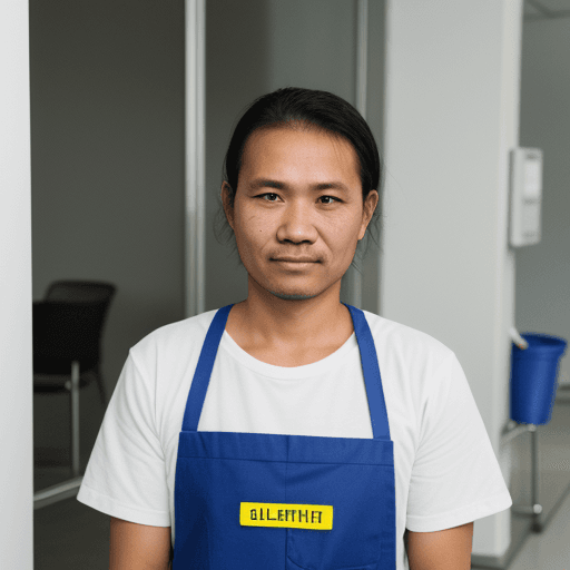 AI generated: Portrait of a janitor at global payments