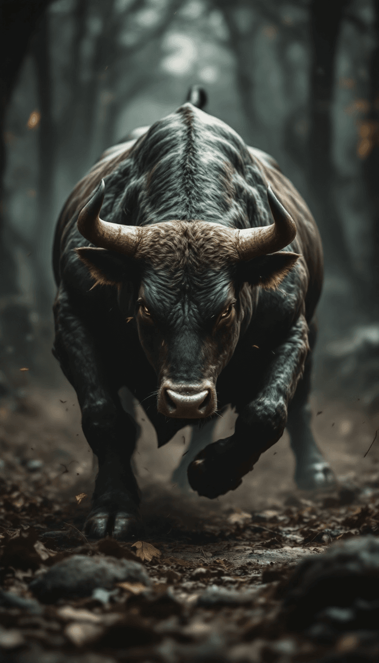 AI generated: a fighting bull realistic, 