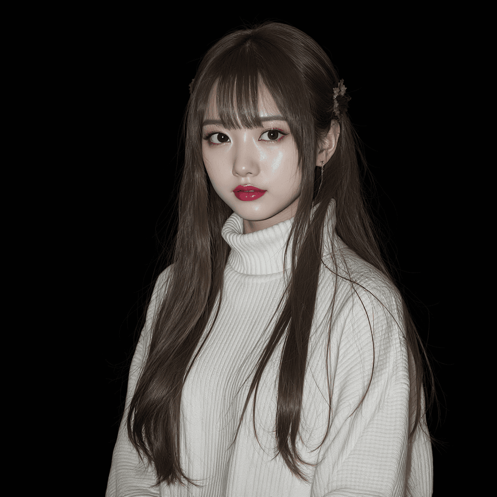 AI generated: woman with beautiful long brown hair, in the style of Kenro Izu, meticulous technique, magewave, hal...