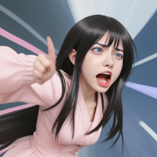 AI generated: anime girl screaming