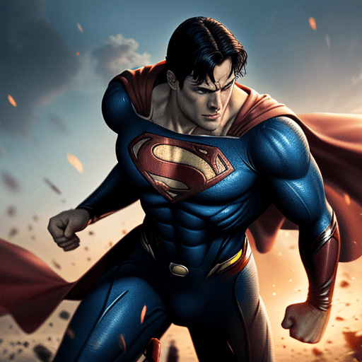 AI generated: superman beaten,4 k, ultra hd