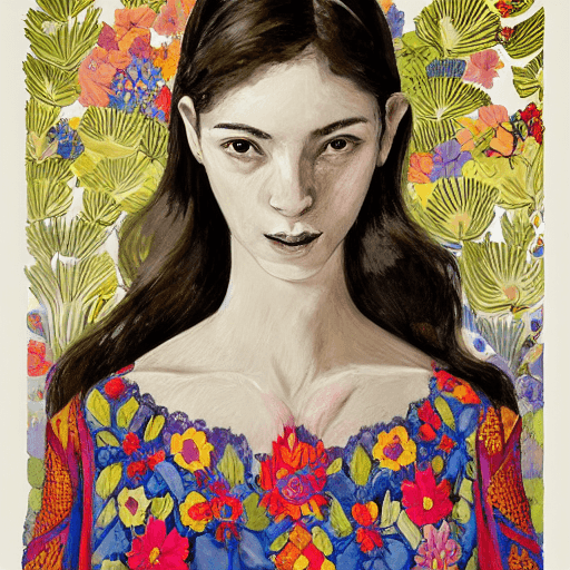 AI generated: Barcelona woman, portrait of an artsy woman, avangarde, unique, happy, amiling, artistic soul, city,...