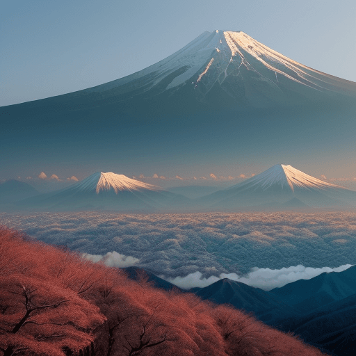 AI generated: Picture of mountains in Japan