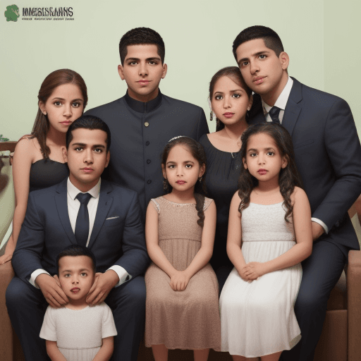 AI generated: mis hijos y sus esposas
