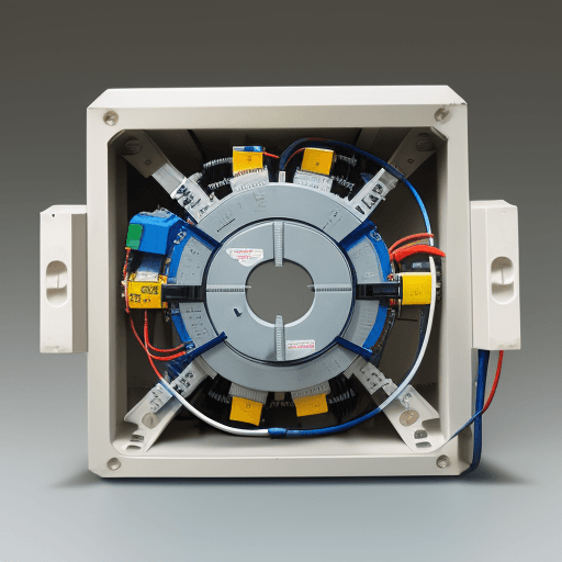 AI generated: an electric stator, 3 phase, square wire