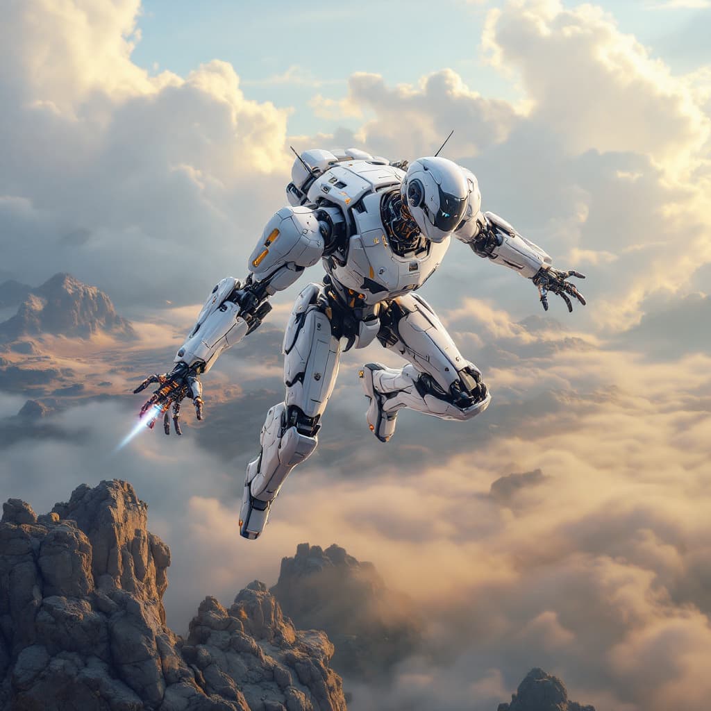 AI generated: a flying robot