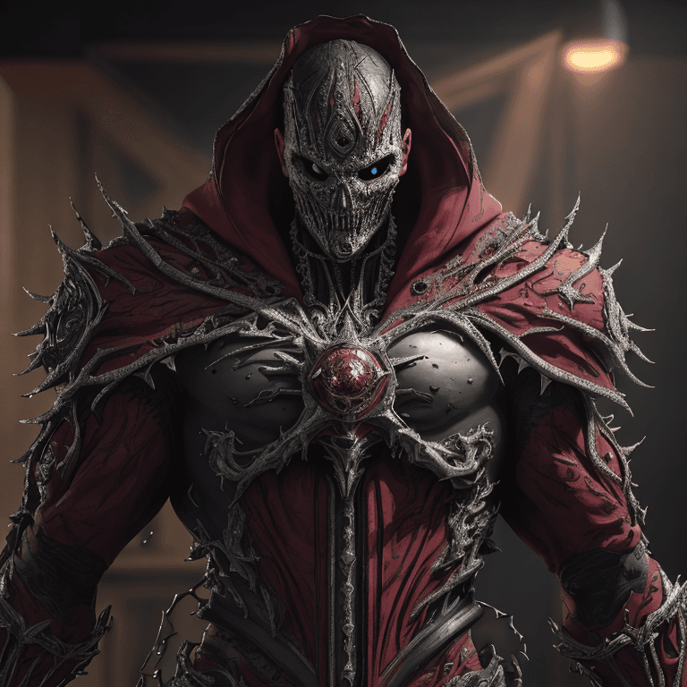 AI generated: extreme detail, 8k, ultra quality, masterpiece, illustration, Spawn, Created by Todd McFarlane, intr...