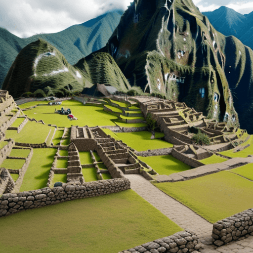 AI generated: ave en formato gótico, ubicada en el medio del cuzco en perú