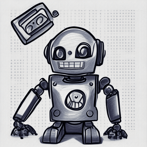 AI generated: A drawing for a web app error screen that shows that the service is unavailable by showing a cute an...