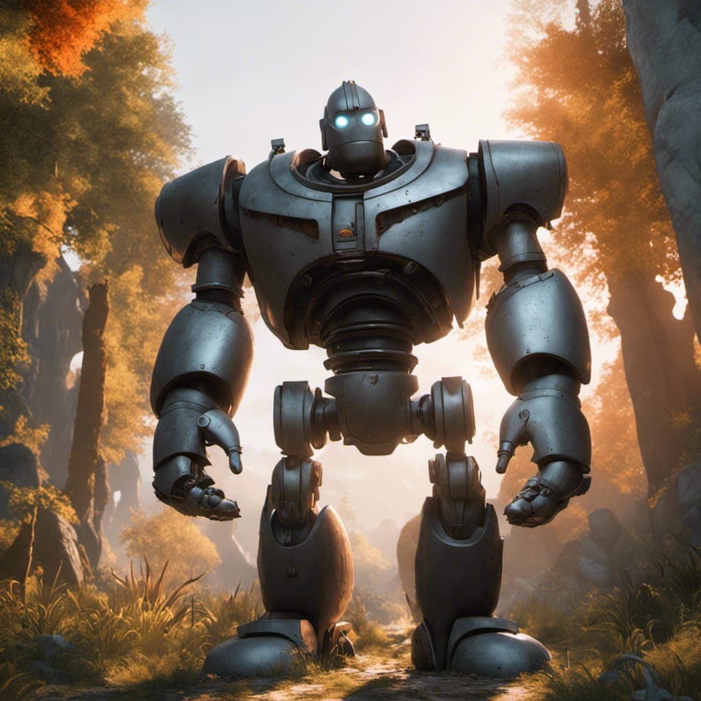 AI generated: iron giant, unreal engine 5, 8k hyper realism fantasy