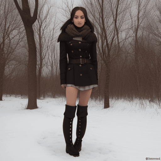 AI generated: ErwinDef, brown eyes, black boots, outdoors