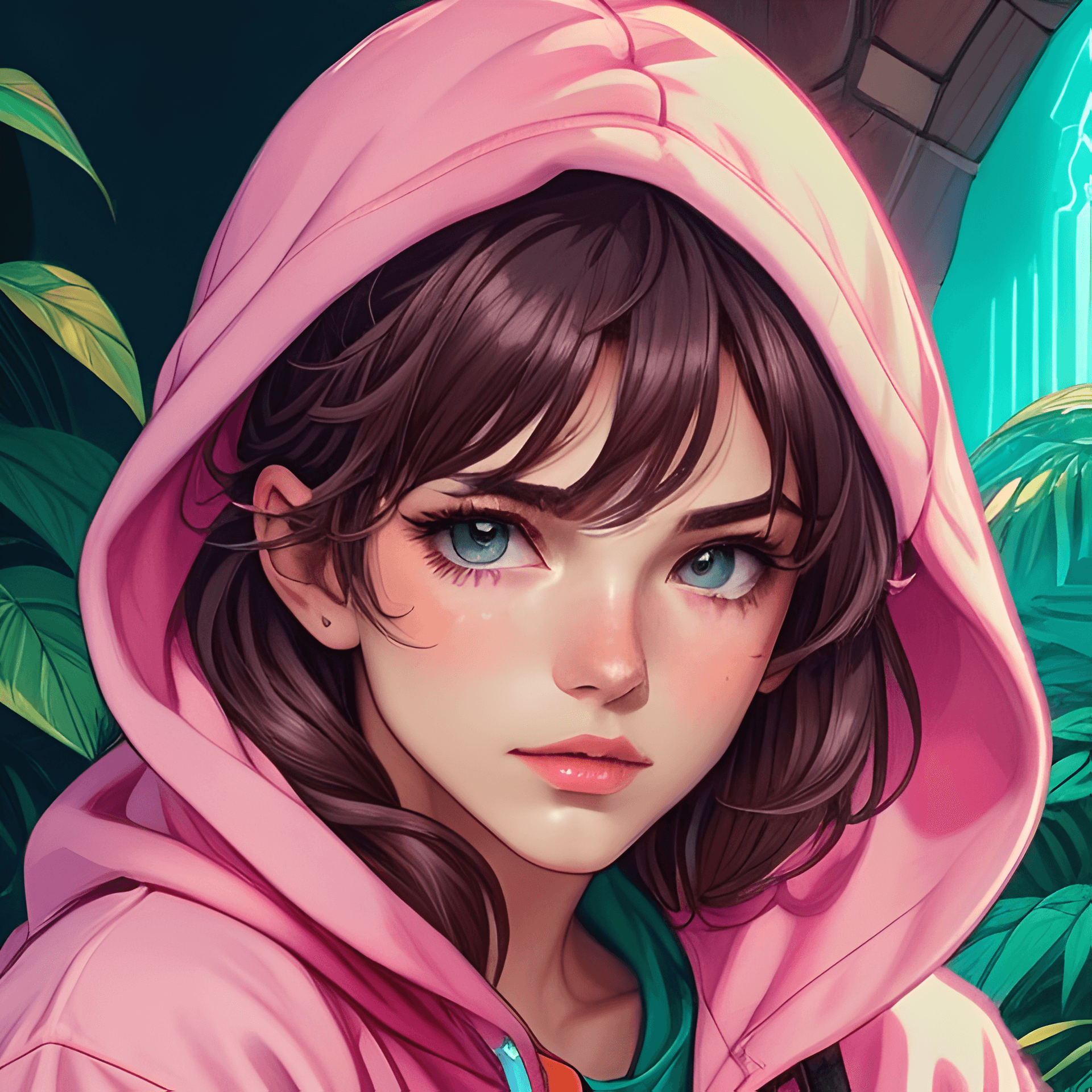 AI generated: colorful, hand drawn, vibrant pastel colors, (bubblegum Vaporwave aesthetic), Legend of Mana graphic...