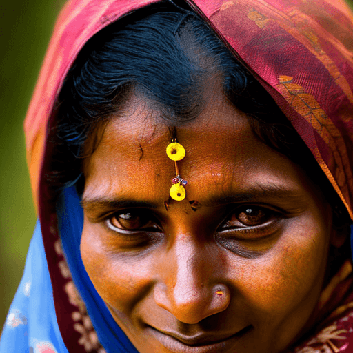 AI generated: portrait of an indian village woman in forest in Himachal pradesh, clear facial features, Cinematic,...