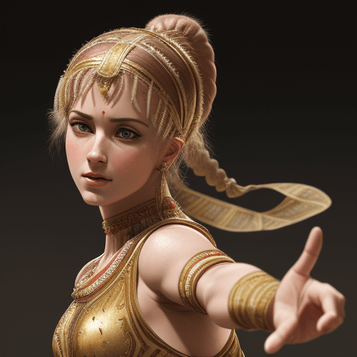 AI generated: Hyper realistic High resolution photography Ancient Roman female dancer.