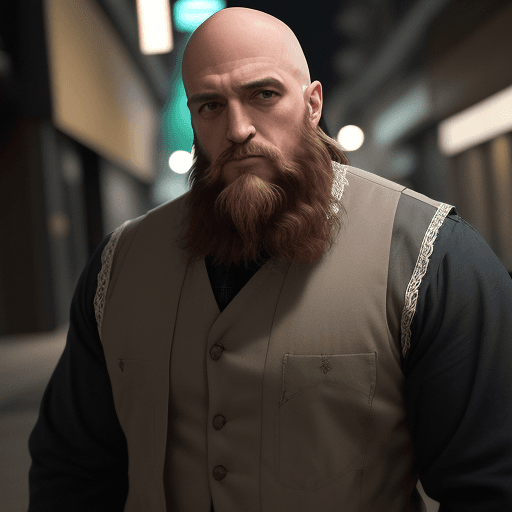 AI generated: Uma cena bíblica cinematográfica representando um homem sentado no centro, com longos cabelos castan...