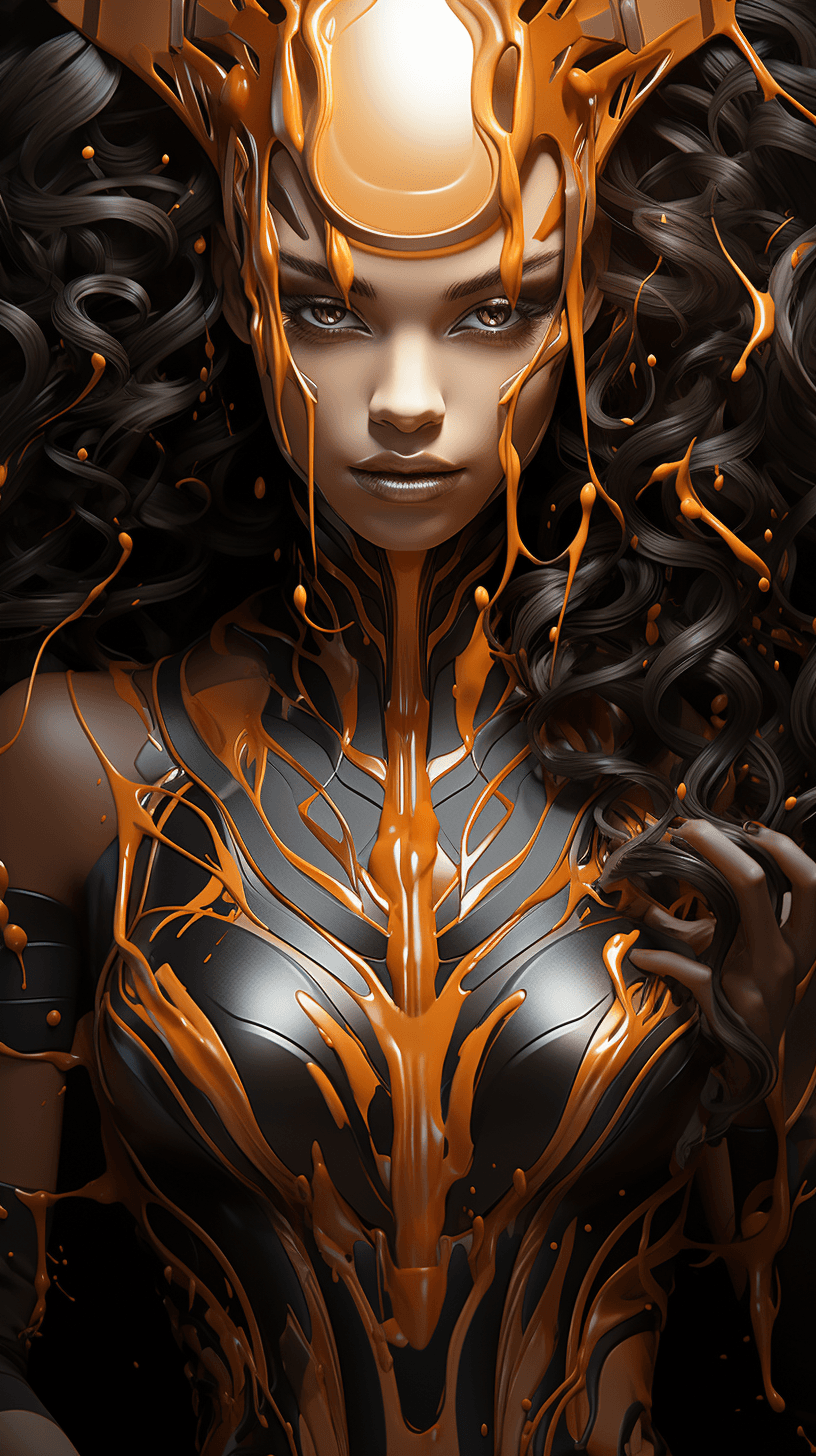 AI generated: drink your java screenshot 3, in the style of surreal illustrations, pop colorism, dark amber and wh...