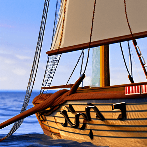 AI generated: Photo of a ultra realistic sailing ship, dramatic light, pale sunrise, cinematic lighting, battered,...