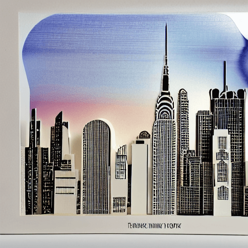 AI generated: japanese paper cut art diorama, New York city skyline, beautiful,stunning art,aesthetically pleasing...