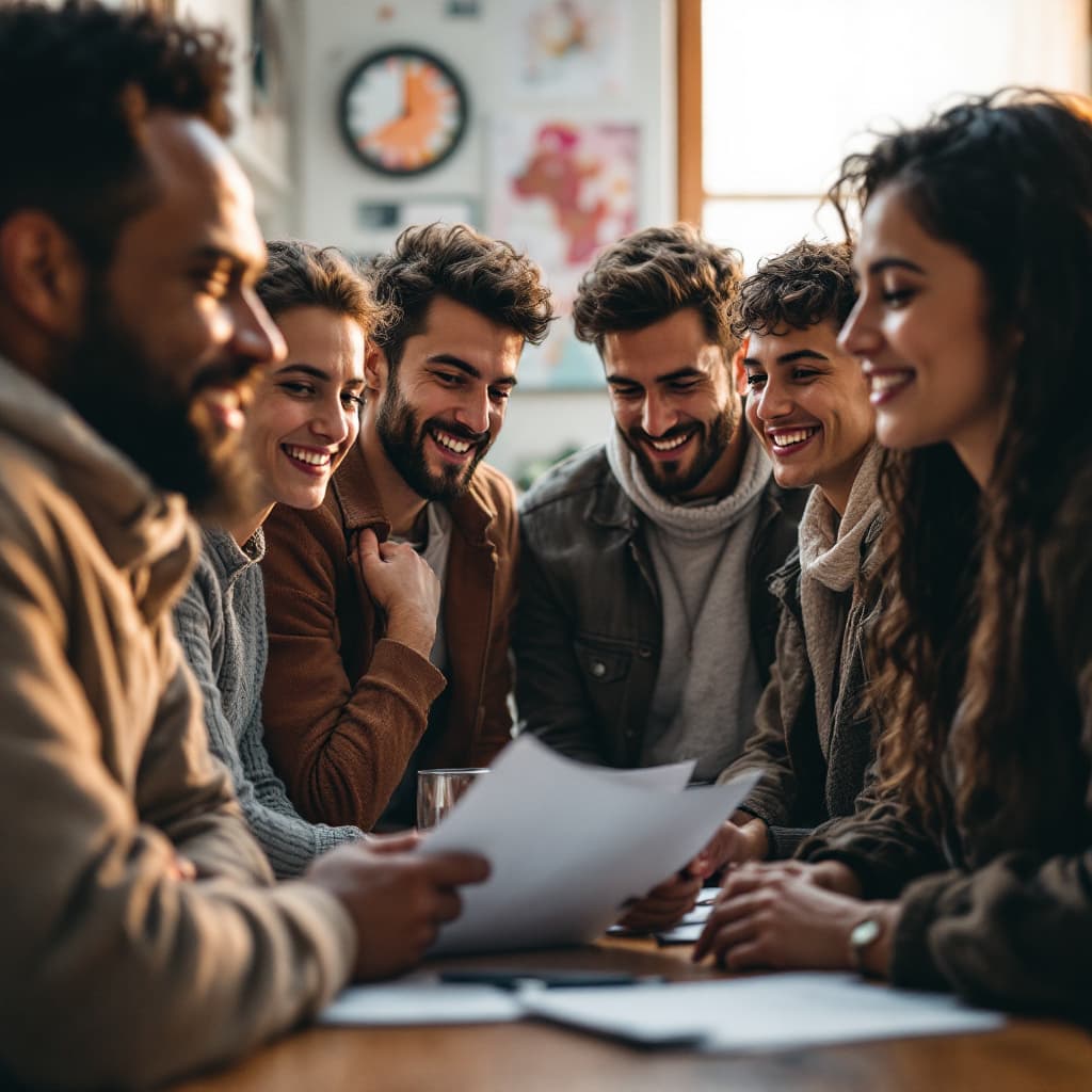 AI generated: un groupe d'étudiants étudient