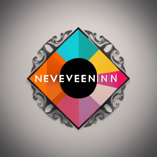 AI generated: create a modern art logo with name "neveren"